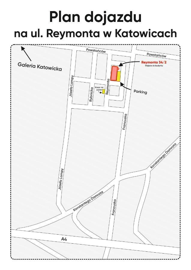 Kairos Apartments - City - Darmowy Parking, Scisle Centrum Katowice Eksteriør billede